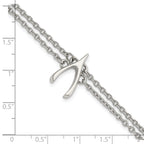 Stainless Steel Polished 2-Strand Wishbone Bracelet for Women