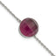 Stainless Steel Polished Maroon Glass with ext Bracelet for Women