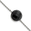 Stainless Steel Polished Dark Brown Glass with ext Bracelet for Women