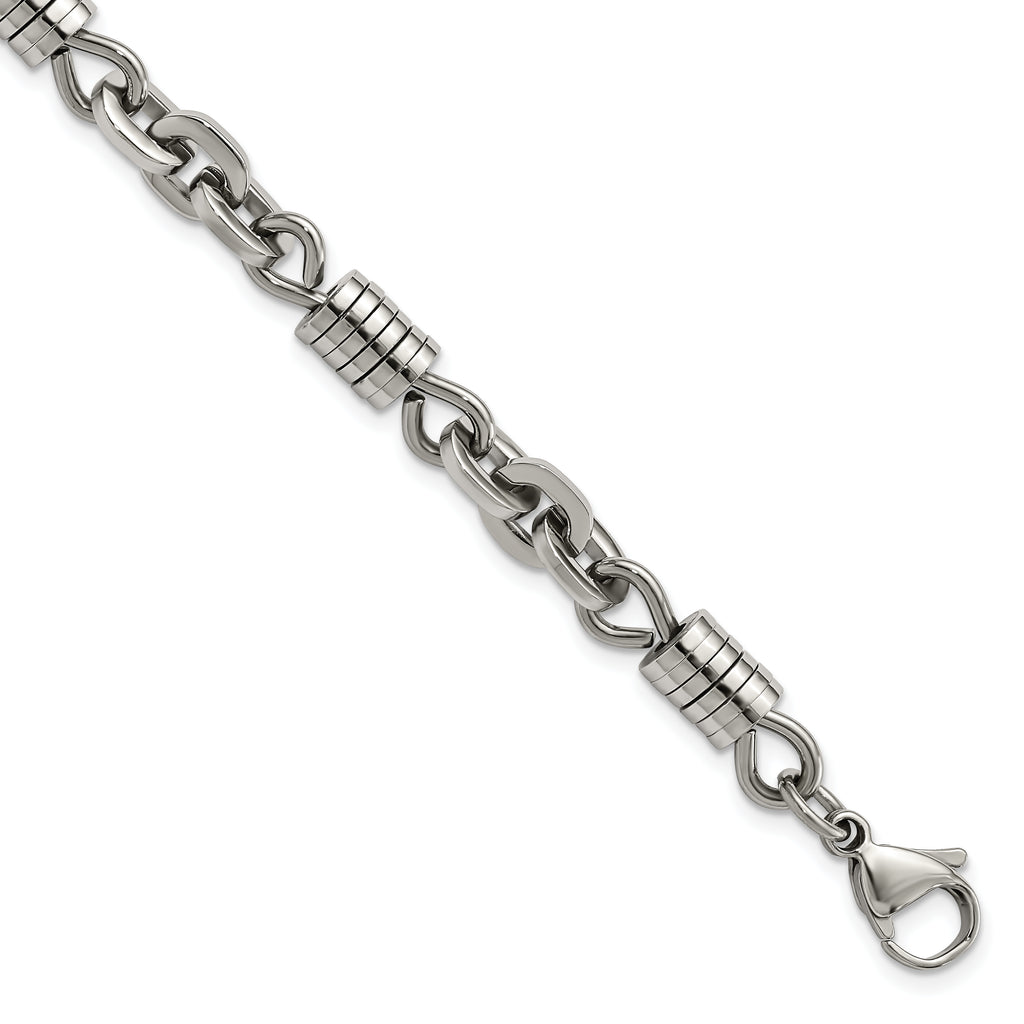 Stainless Steel Polished Bracelet for Men