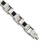 Stainless Steel Polished Black IP-plated Bracelet for Men