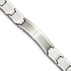 Stainless Steel Brushed and Polished ID Bracelet for Men