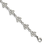 Stainless Steel Polished Trinity Knot Link Bracelet for Women