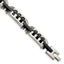 Stainless Steel Brushed and Polished Black IP-plated Bracelet for Men