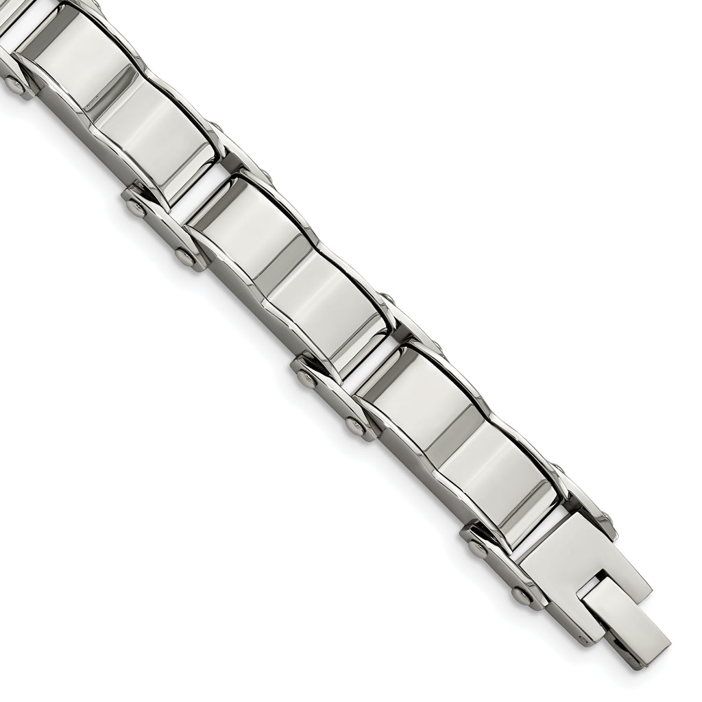 Stainless Steel Brushed and Polished Bracelet for Men