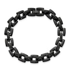Stainless Steel Polished Black IP-plated Bracelet for Men