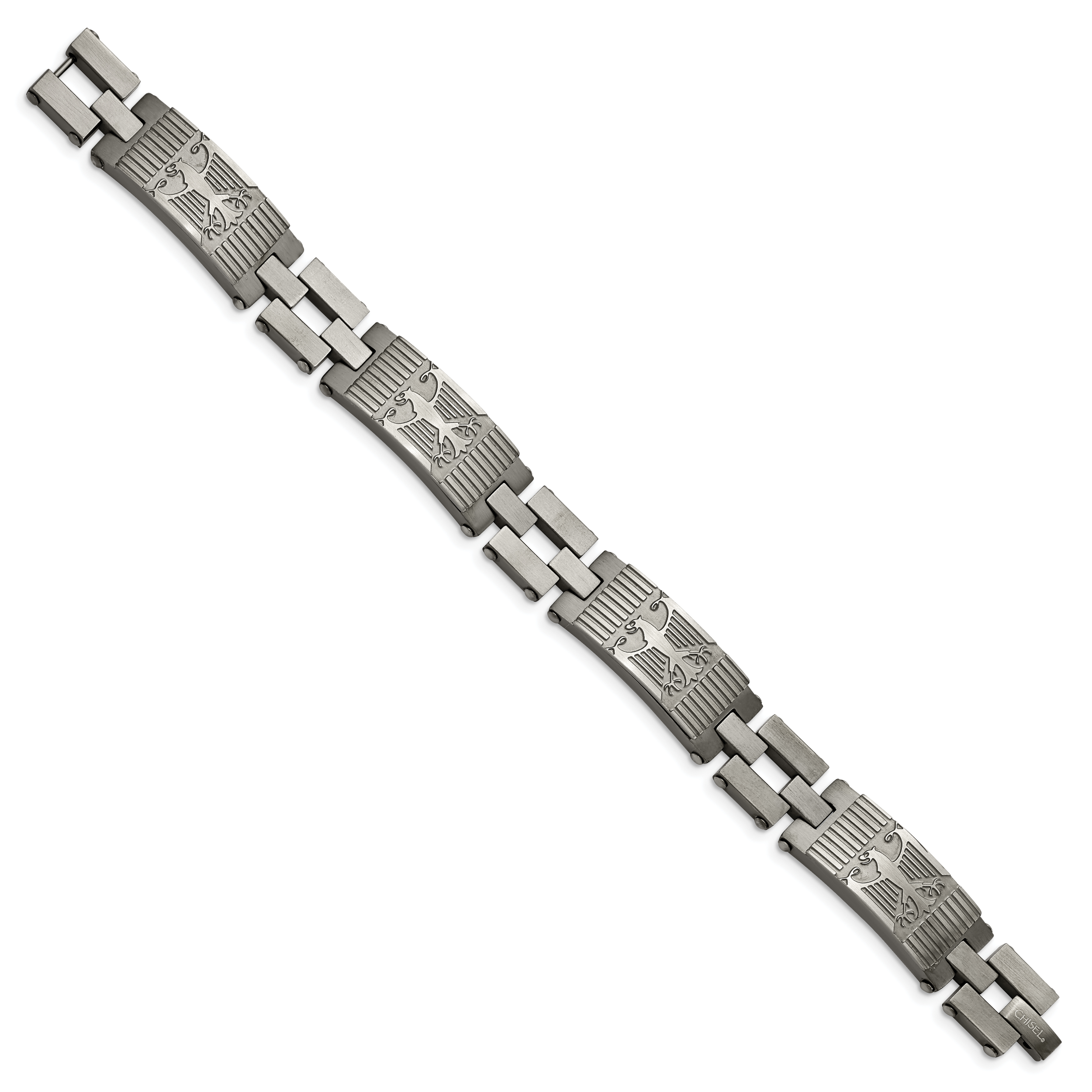 Stainless Steel Antiqued and Brushed Eagle Link Bracelet for Men Secondary image