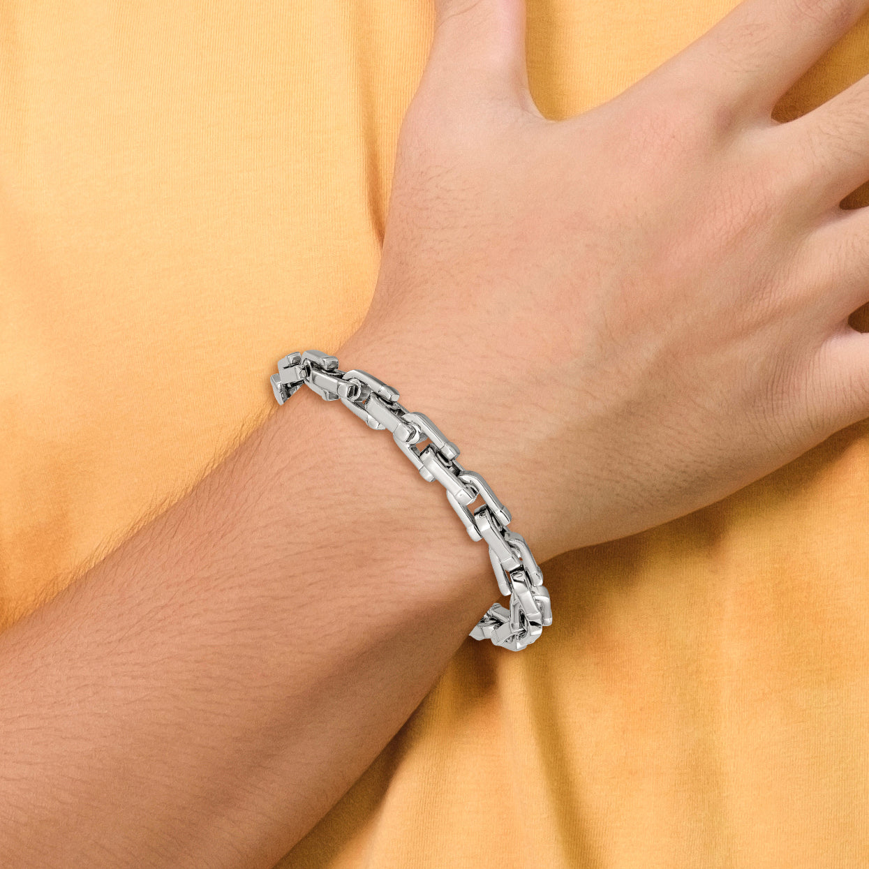 Stainless Steel Brushed and Polished Bracelet for Men