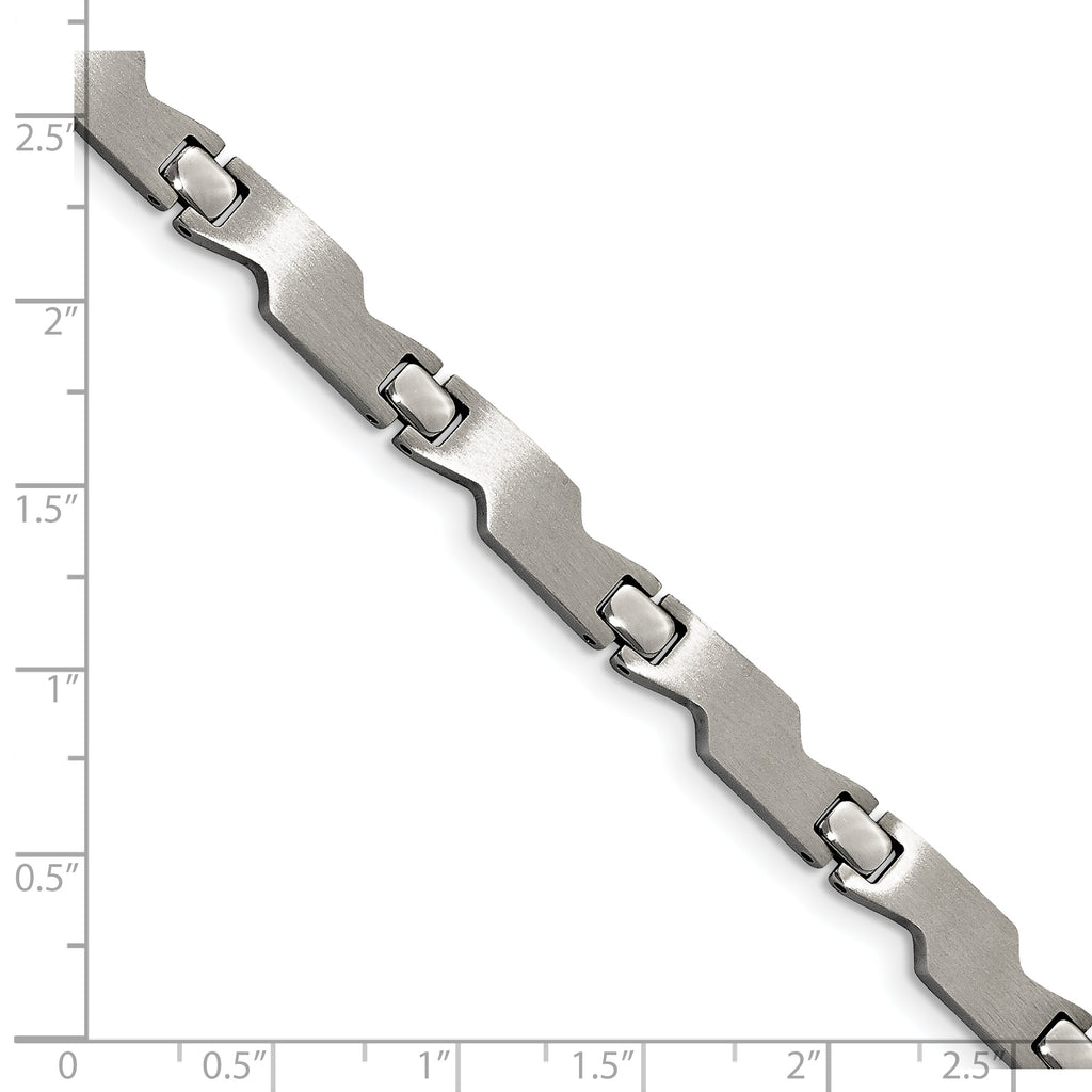 Stainless Steel Brushed and Polished Bracelet for Women