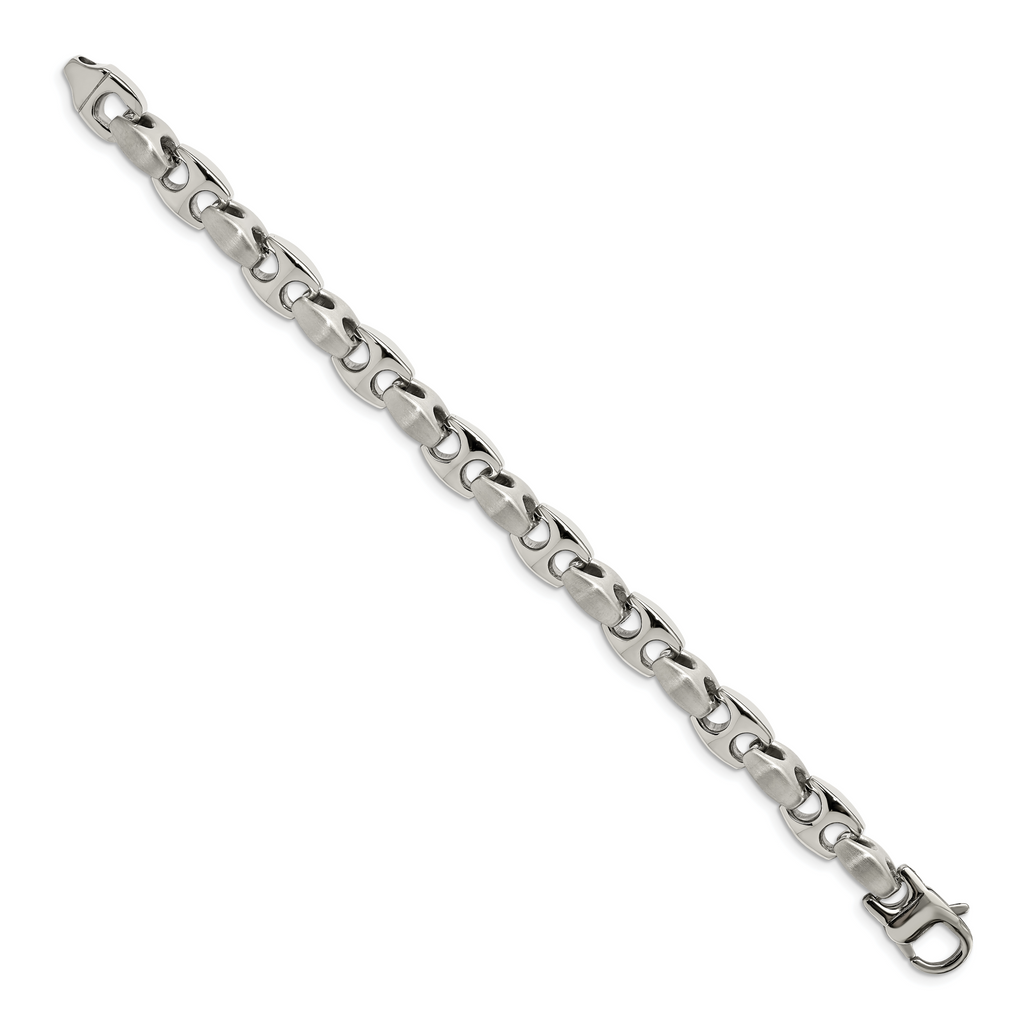 Stainless Steel Brushed and Polished Bracelet for Men