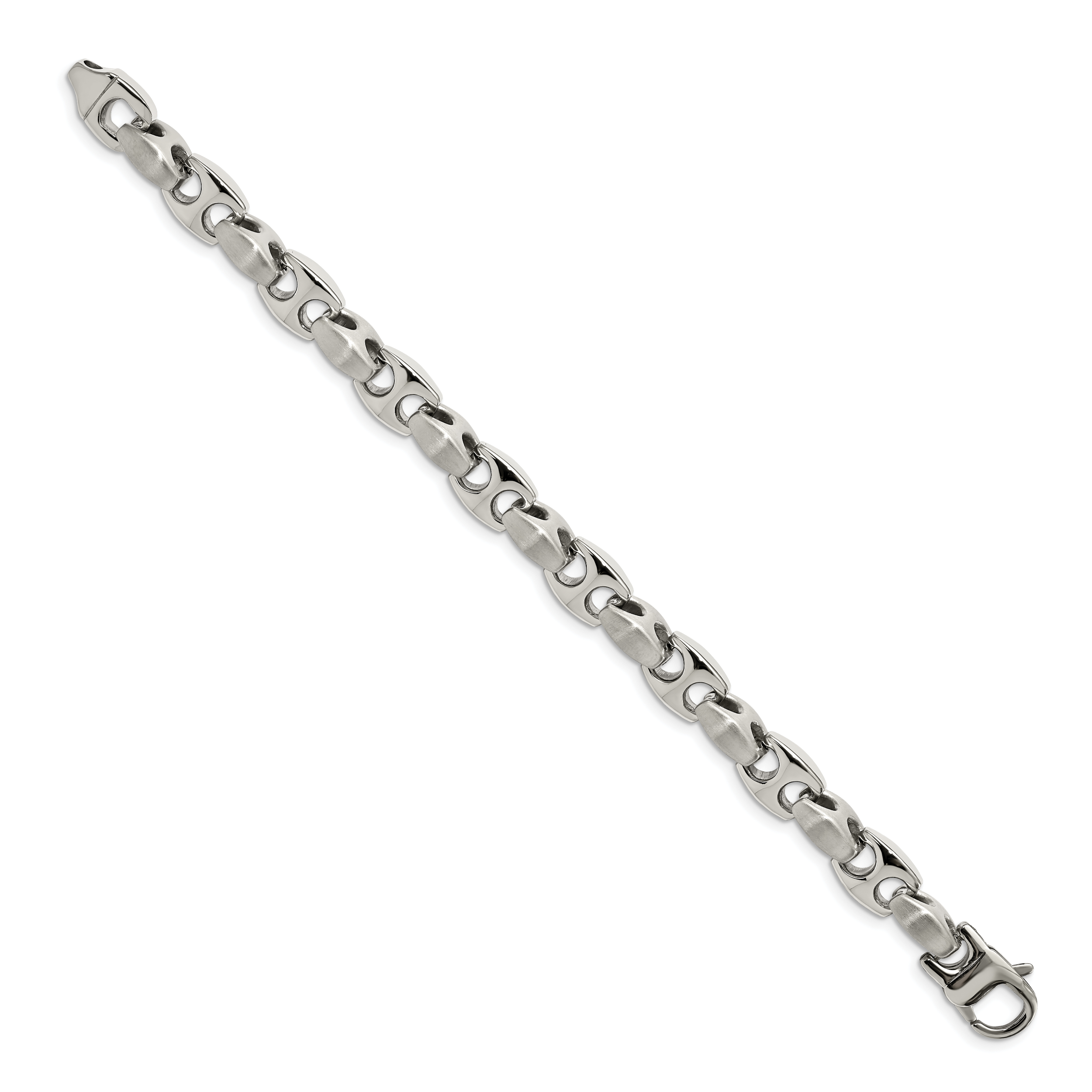 Stainless Steel Brushed and Polished Bracelet for Men