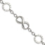 Stainless Steel Polished Infinity Symbol and Anchor Bracelet for Women