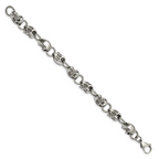 Stainless Steel Polished Skull Link Bracelet for Men