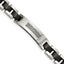Stainless Steel Brushed and Polished Black IP-plated with Cubic Zirconia Bracelet for Men