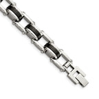 Stainless Steel Polished Black IP-plated Bracelet for Men
