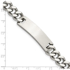 Stainless Steel Polished Curb Chain ID Bracelet for Men