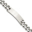 Stainless Steel Polished Curb Chain ID Bracelet for Men