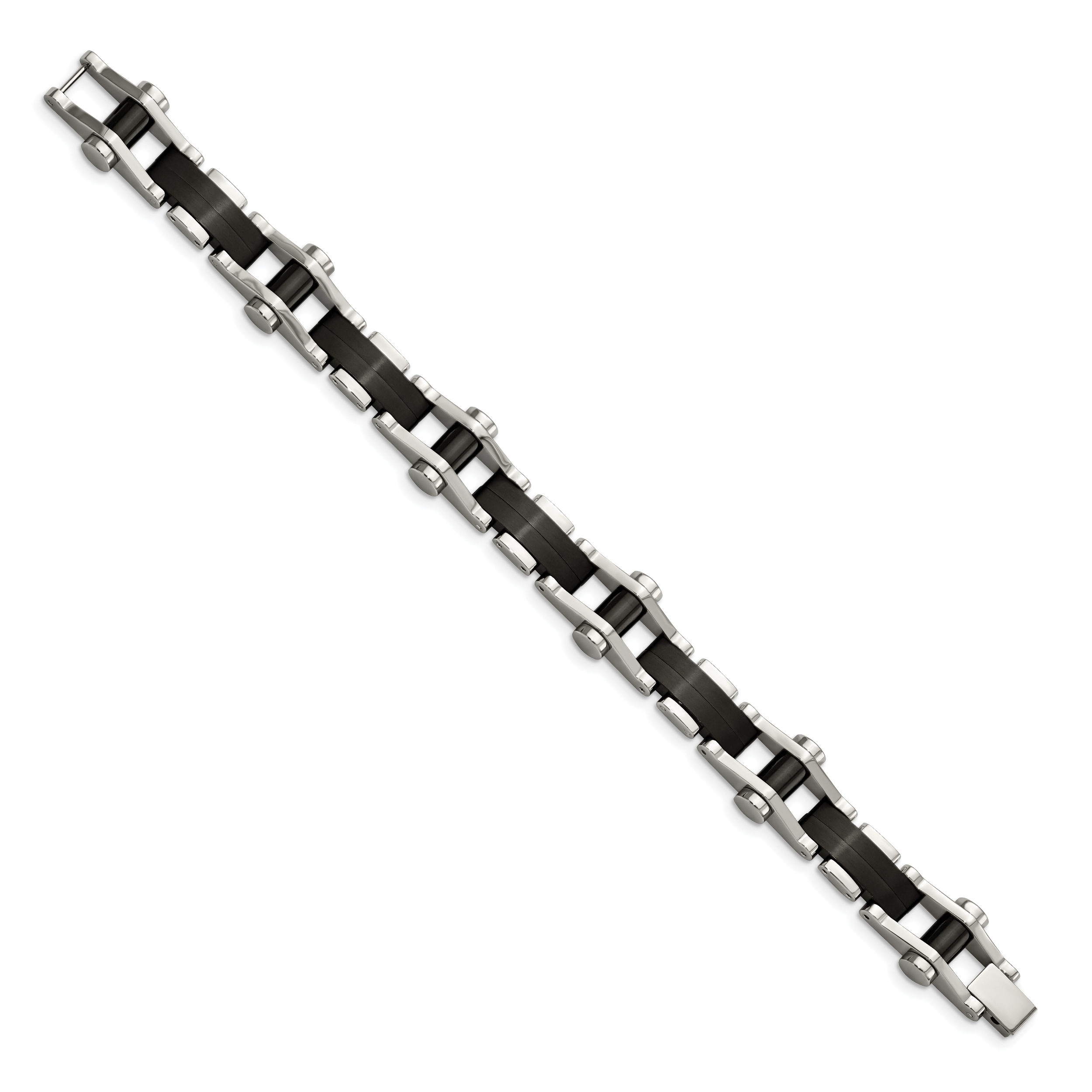 Stainless Steel Polished Black IP-plated Bracelet for Men Secondary image