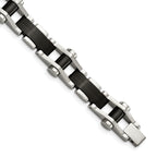 Stainless Steel Polished Black IP-plated Bracelet for Men