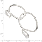 Stainless Steel Polished Cuff Bangle Bracelet for Women