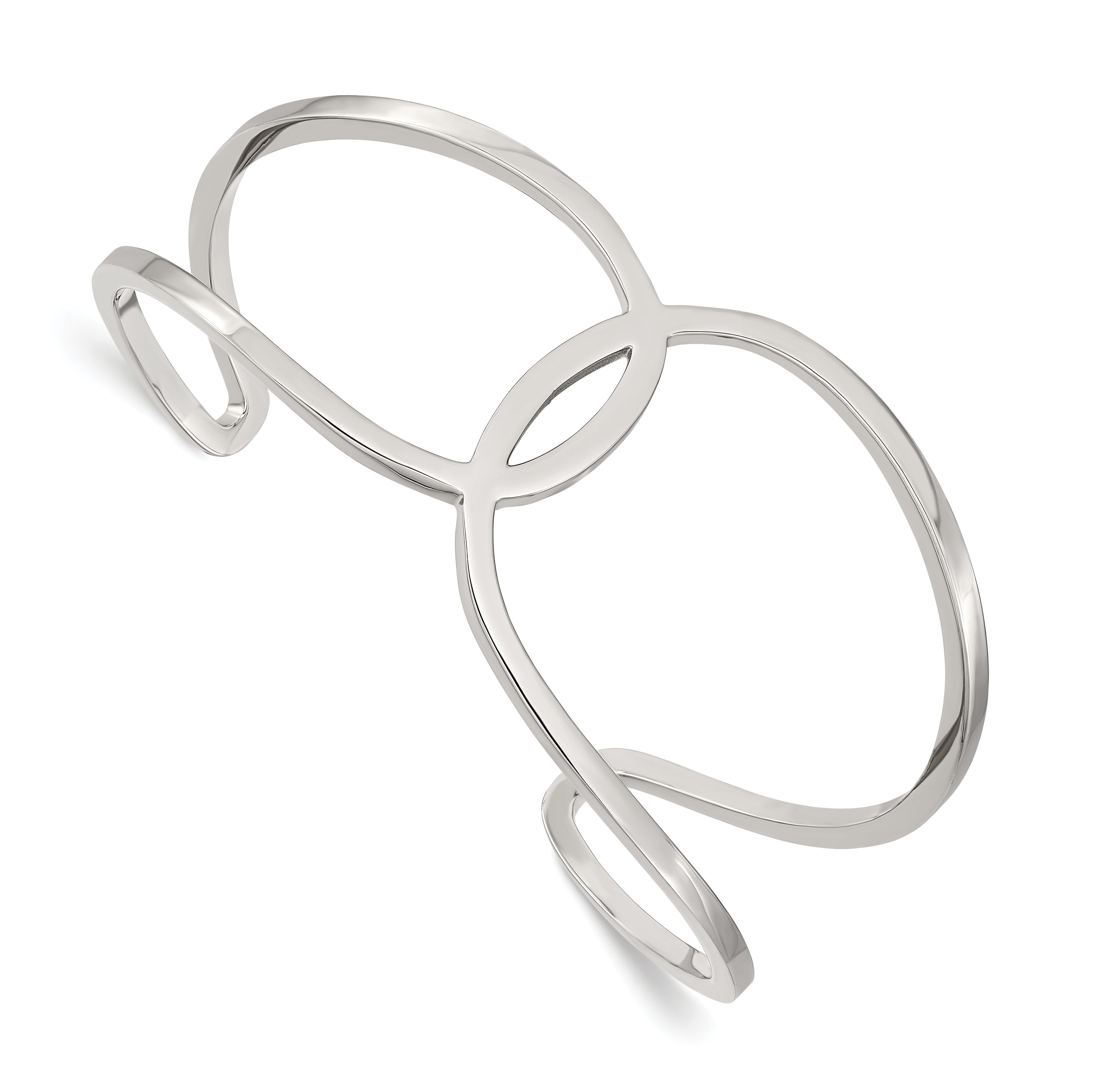 Stainless Steel Polished Cuff Bangle Bracelet for Women Main image