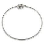 Stainless Steel Polished Love Knot Bangle Bracelet for Women