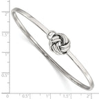 Stainless Steel Polished Love Knot Bangle Bracelet for Women
