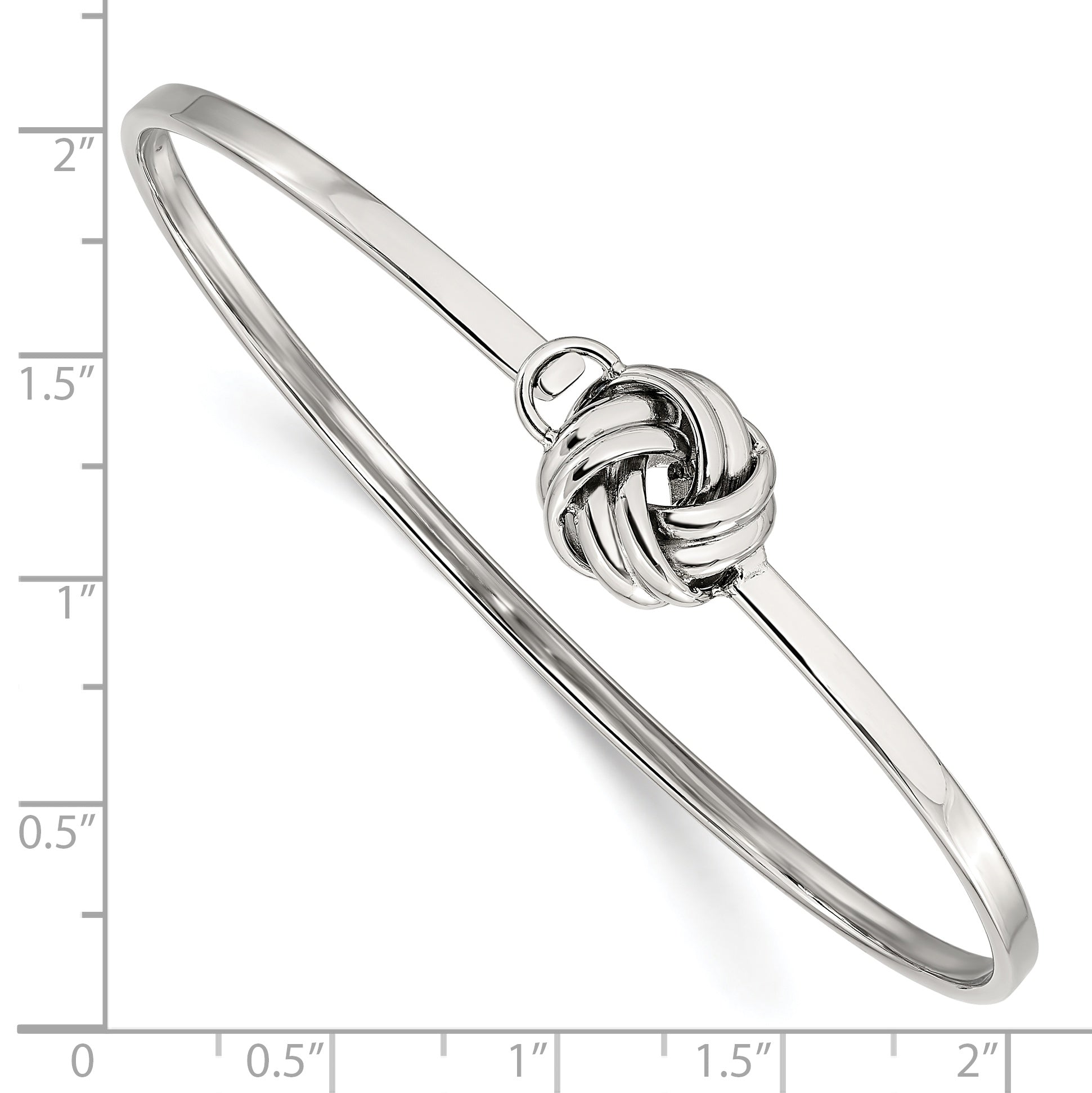 Stainless Steel Polished Love Knot Bangle Bracelet for Women