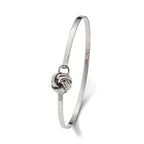 Stainless Steel Polished Love Knot Bangle Bracelet for Women