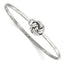 Stainless Steel Polished Love Knot Bangle Bracelet for Women