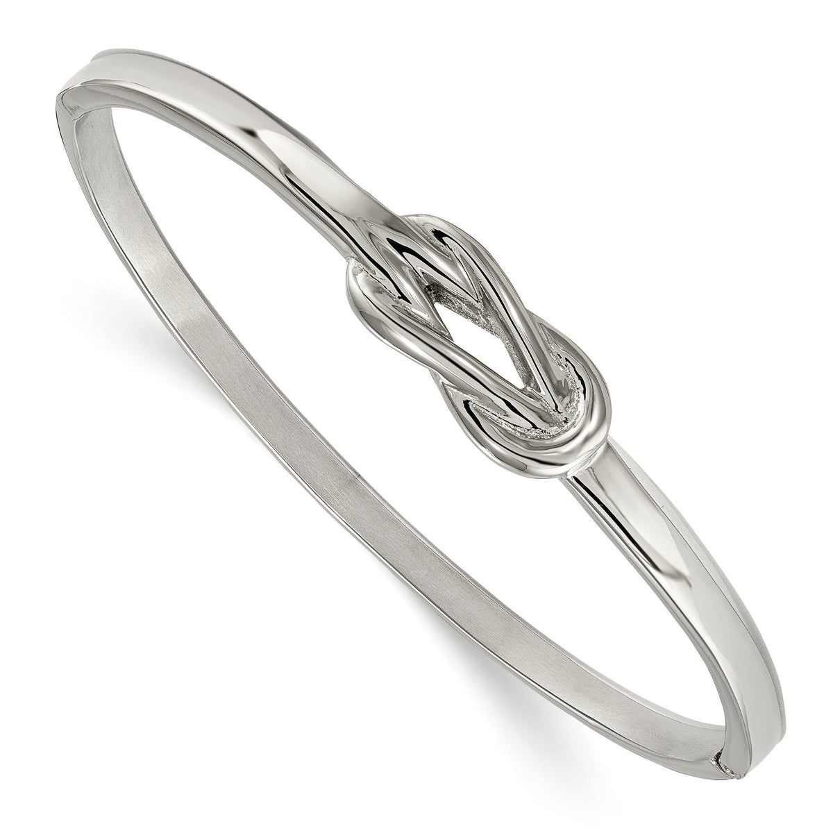 Knot Bangle Bracelet in Stainless Steel, Hinged - Sophia Jewelers Main image