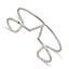 Stainless Steel Polished with Preciosa Crystal V shape Bangle Bracelet for Women