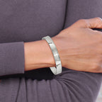 Stainless Steel Polished 9mm Cuff Bangle Bracelet