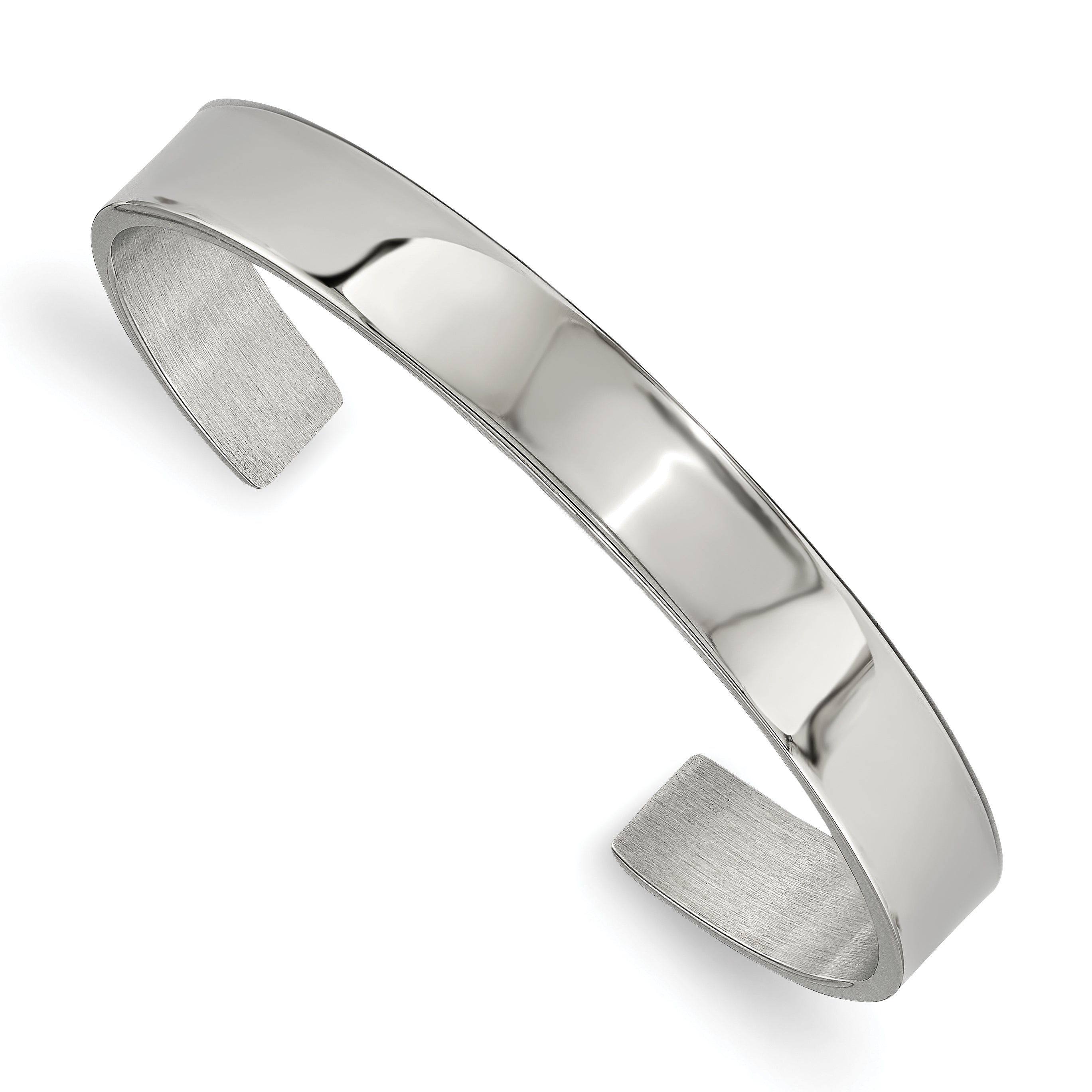 Stainless Steel Polished 9mm Cuff Bangle Bracelet Main image