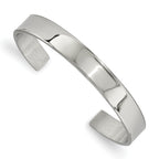 Stainless Steel Polished 9mm Cuff Bangle Bracelet