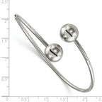 Stainless Steel Polished Flexible Bangle Bracelet for Women