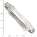 Stainless Steel Polished Be the Game Changer 6mm Hinged Bangle Bracelet for Women