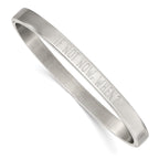 Stainless Steel Polished If Not Now When 6mm Hinged Bangle Bracelet for Women
