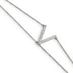 Stainless Steel Polished with Preciosa Crystal MultiStrand with ext. Bracelet for Women