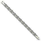 Stainless Steel Polished Link Bracelet for Men