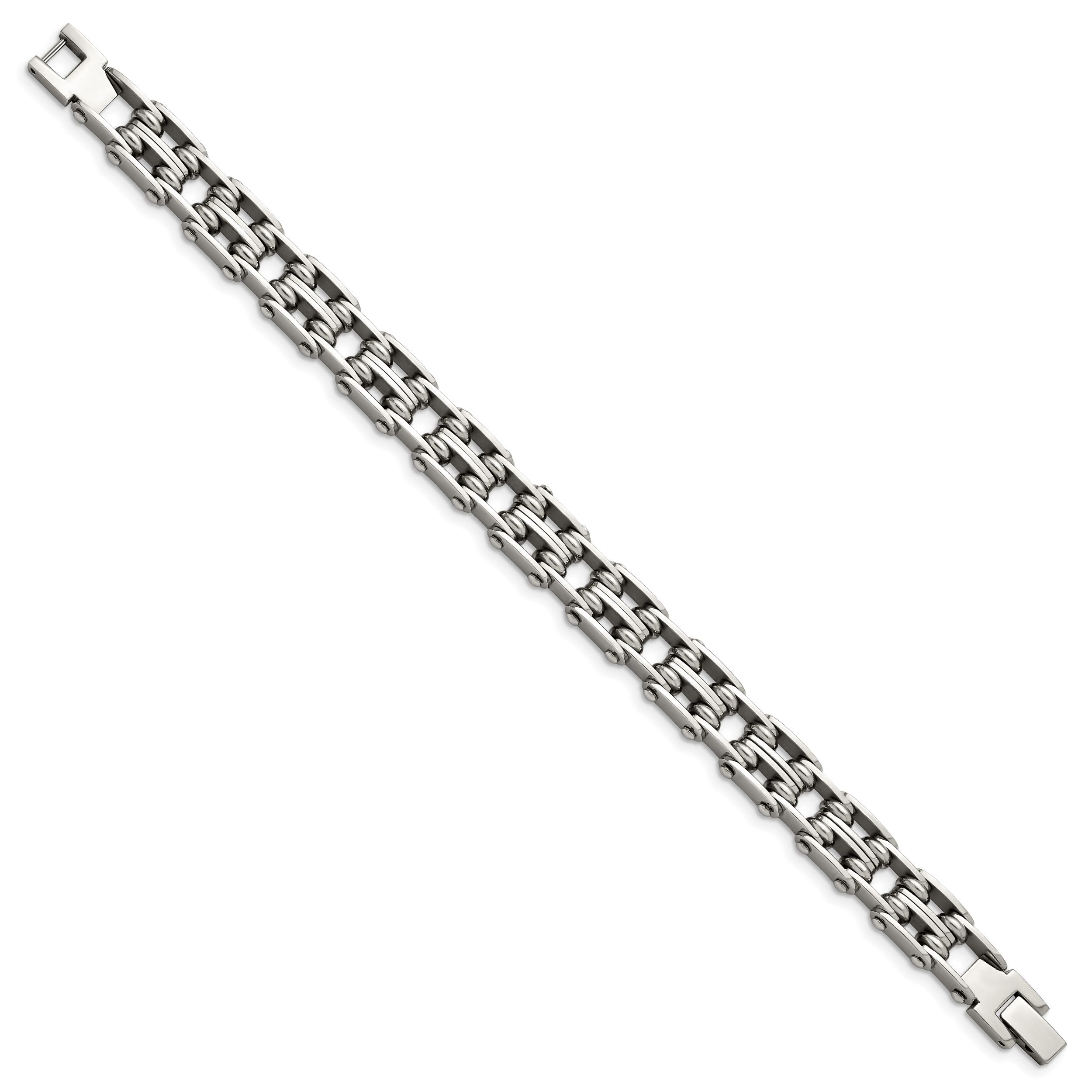 Stainless Steel Polished Link Bracelet for Men