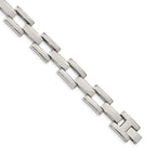 Stainless Steel Polished Open Square Link Bracelet for Men