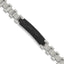 Stainless Steel Brushed and Polished with Carbon Fiber Inlay Bracelet for Men