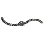 Stainless Steel Brushed Gun Metal IP-plated with Functional Compass Bracelet for Men