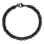 Stainless Steel Polished Black IP-plated Bracelet for Men