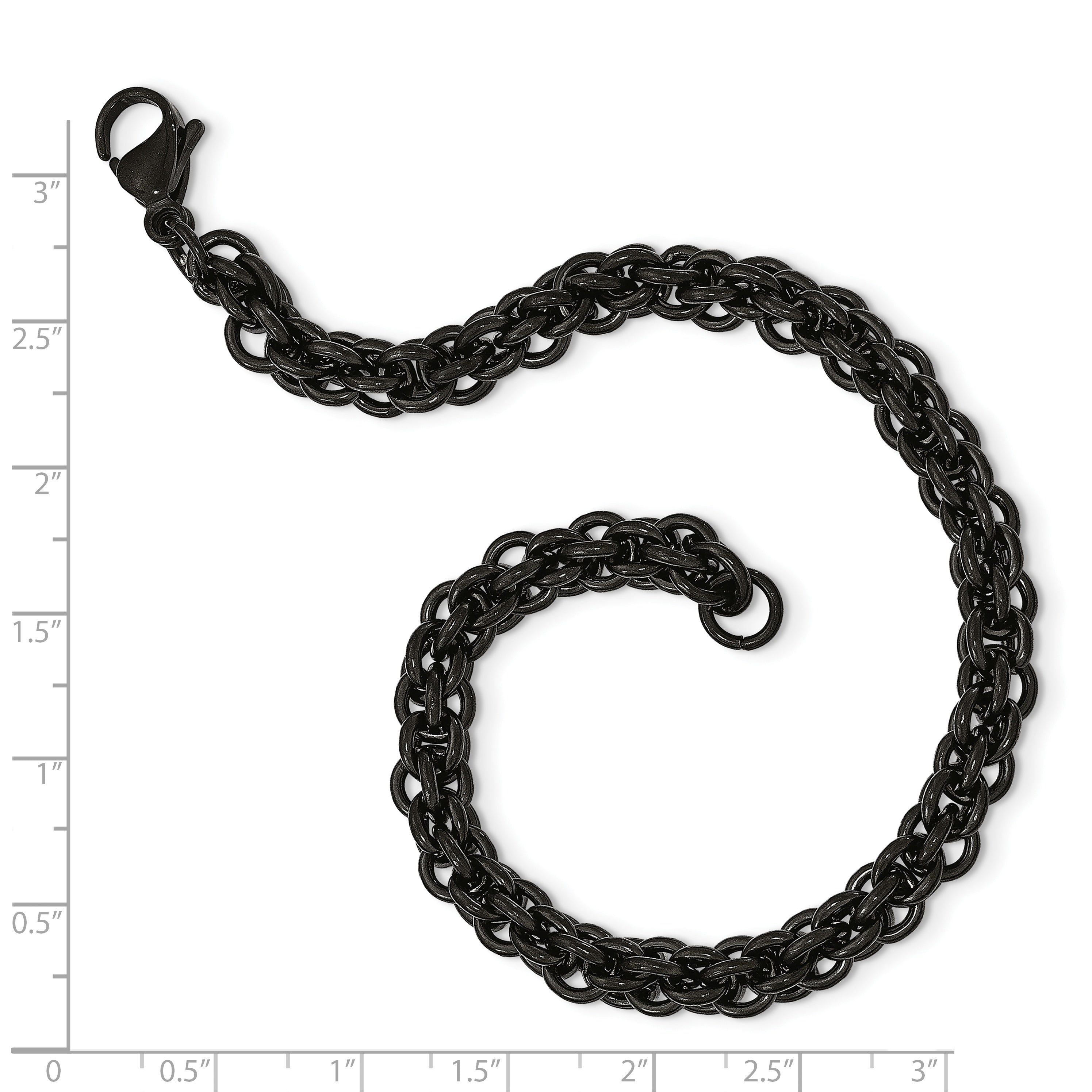 Stainless Steel Polished Black IP-plated Bracelet for Men