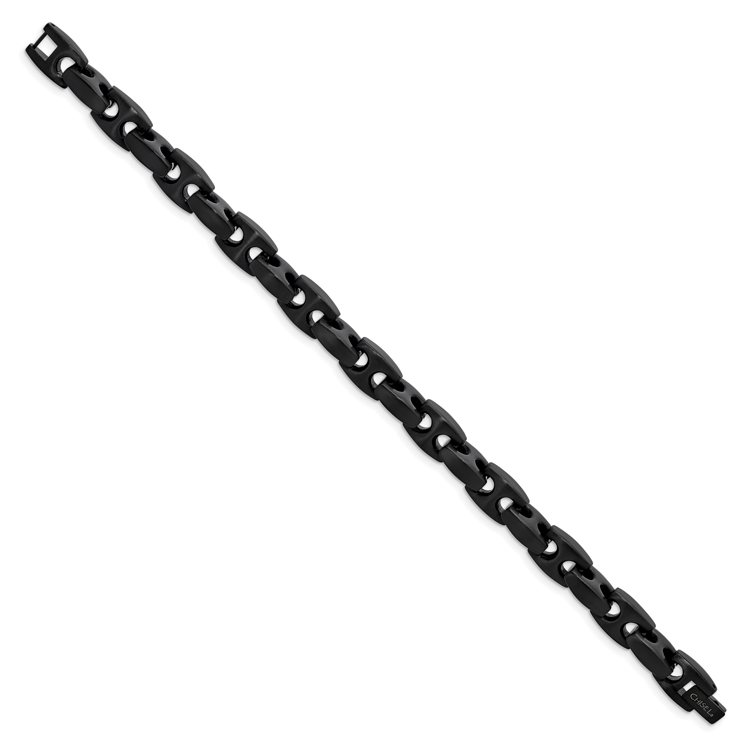 Stainless Steel Brushed Black IP-plated Link Bracelet for Men