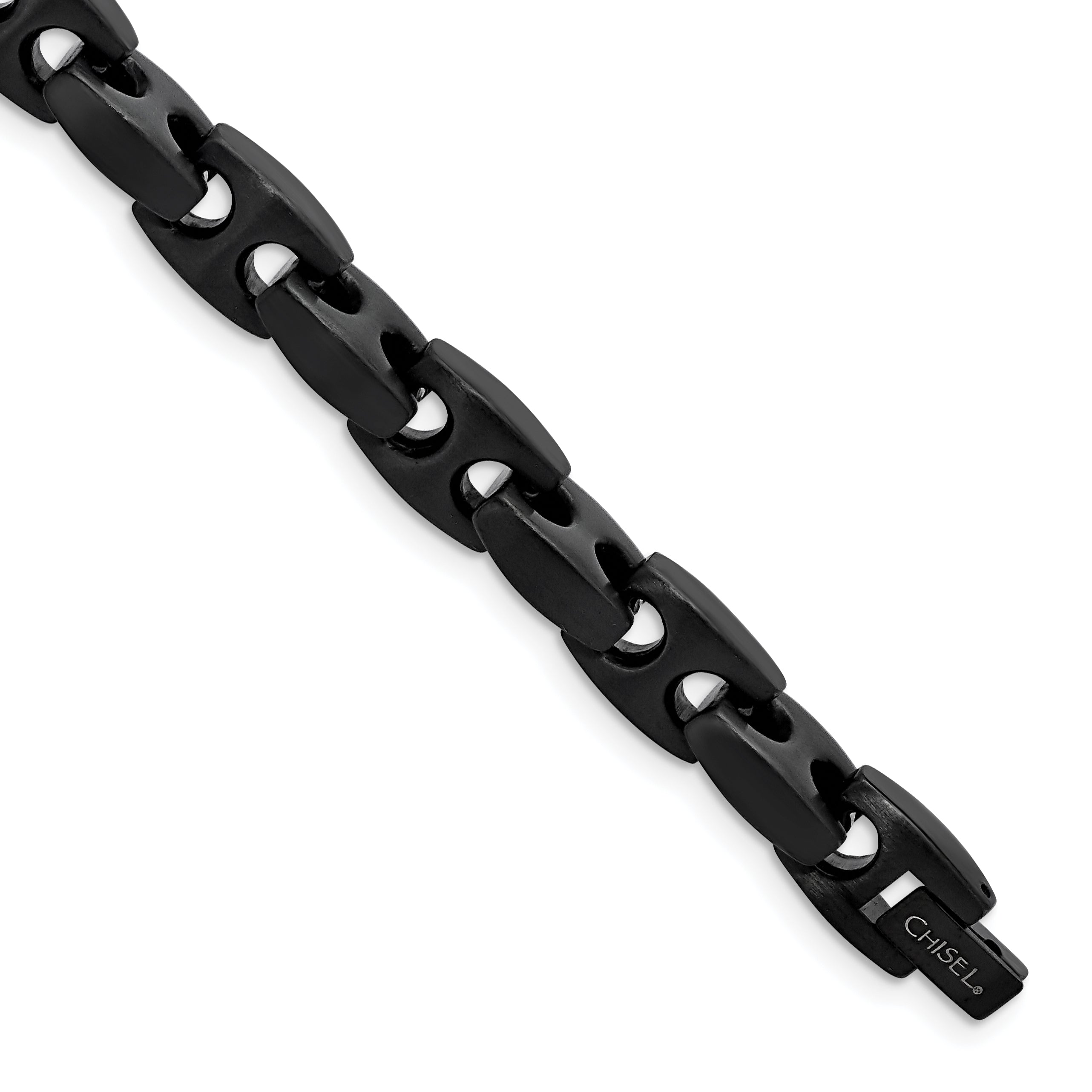 Stainless Steel Brushed Black IP-plated Link Bracelet for Men