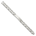 Stainless Steel Brushed and Polished ID Bracelet for Men