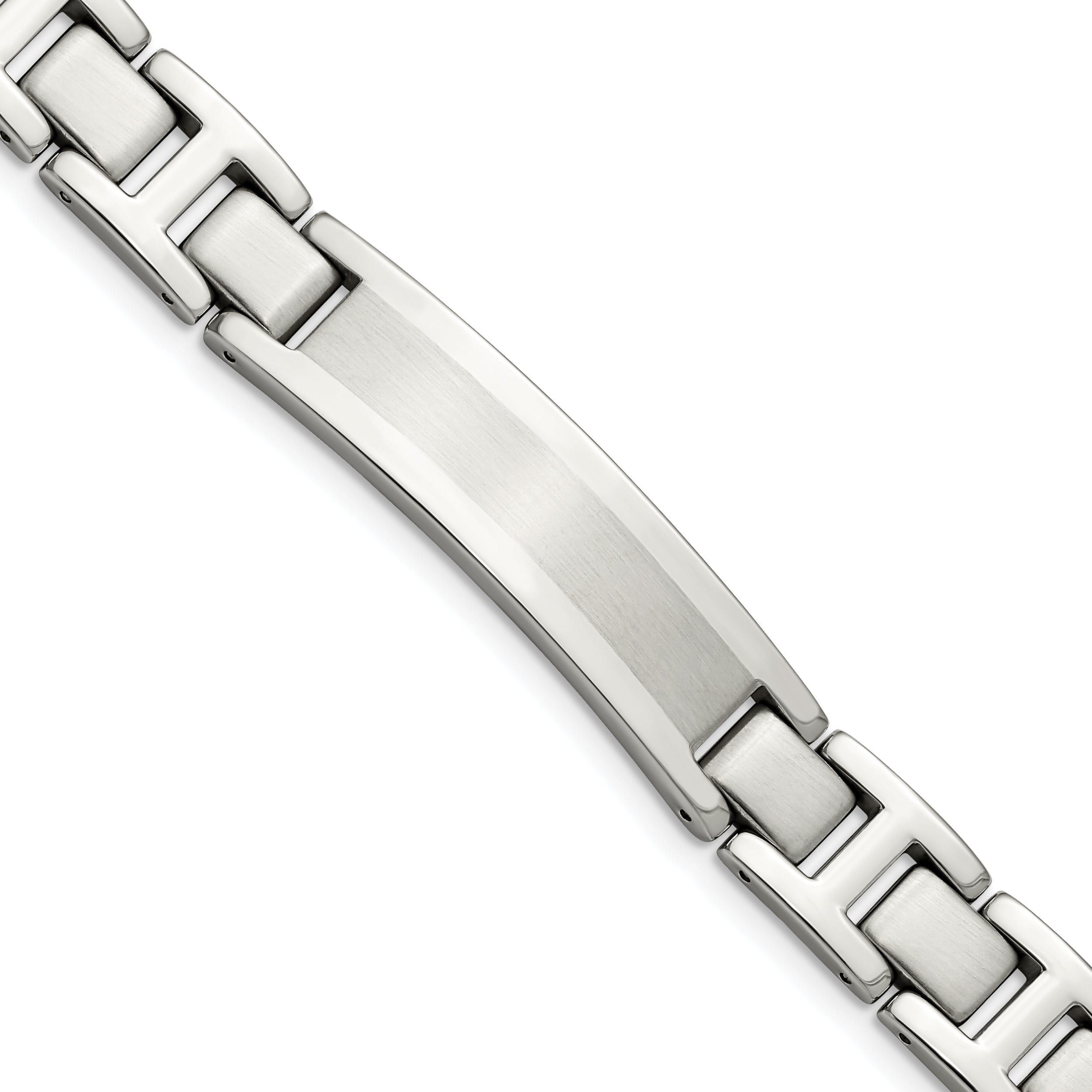 Stainless Steel Brushed and Polished ID Bracelet for Men